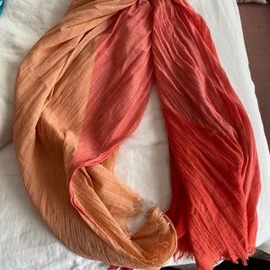 Ombré style linen scarf